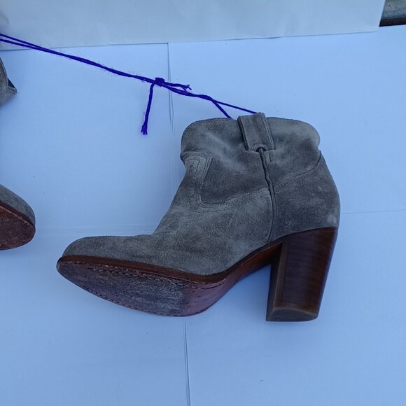 Frye Suede Booties Gray Size 6 - Picture 13 of 14